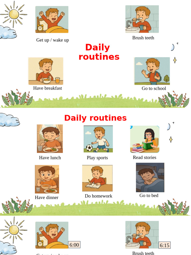 Daily Routines and Timetable Guide | PDF
