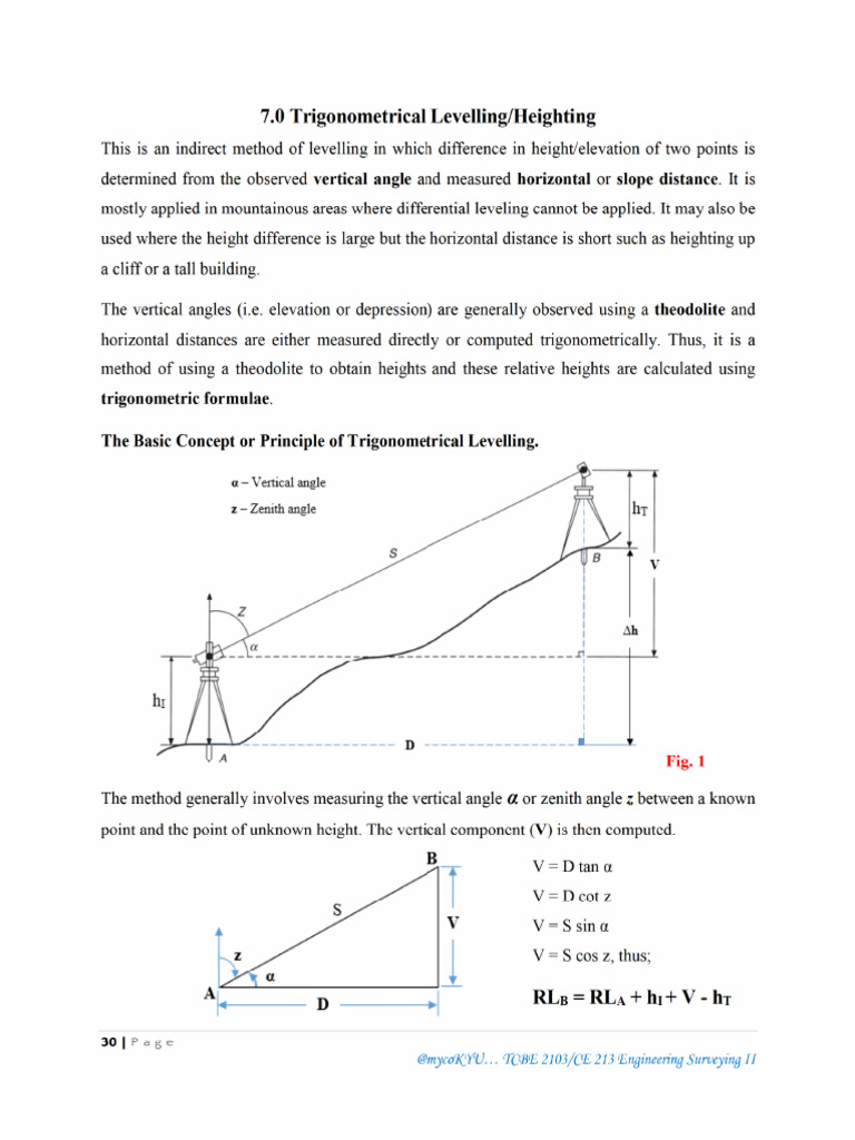 07 Trigonometrical Levelling | PDF