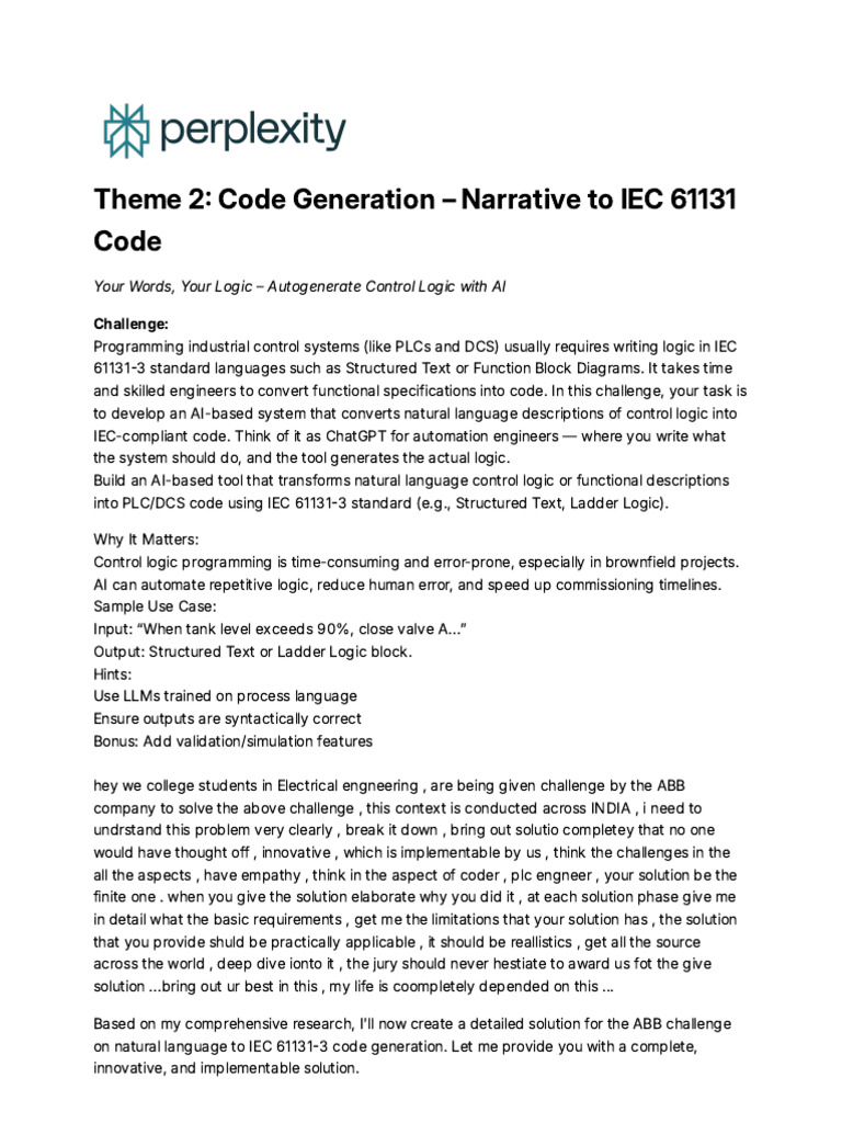 AI for IEC 61131-3 Code Generation | PDF | Programmable Logic ...