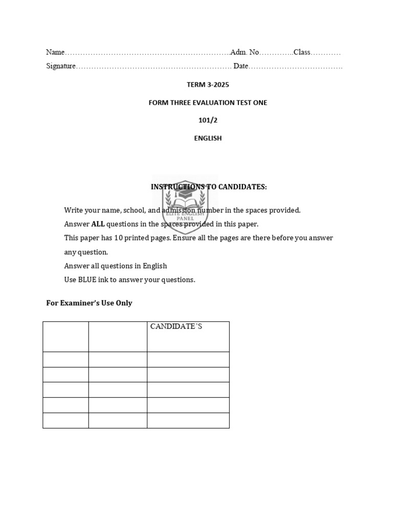 Form 3 Paper 2 | PDF | Female Genital Mutilation | Sex Education