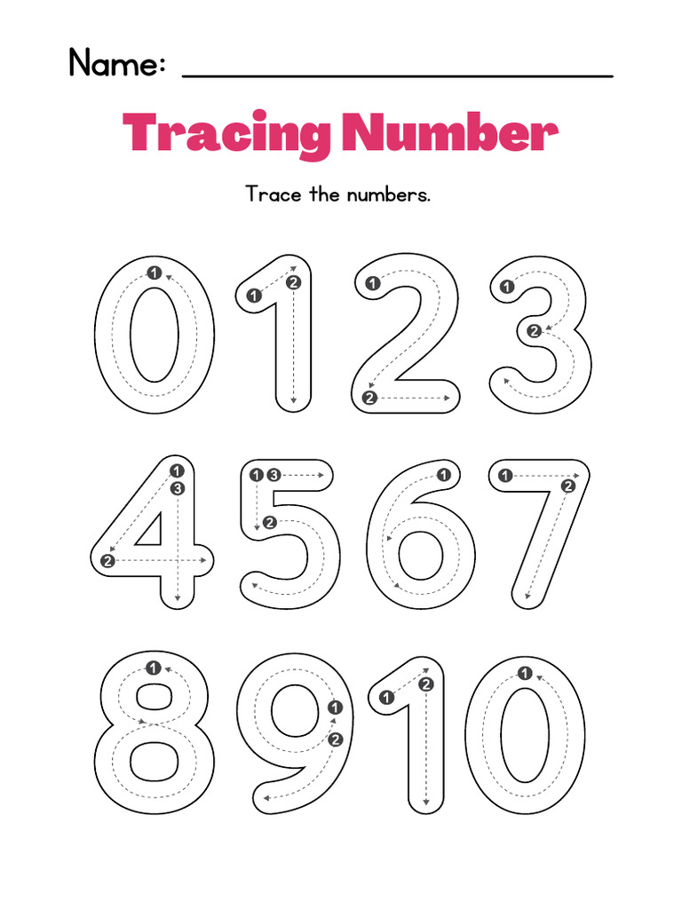 Numbers 1 To 10 | PDF