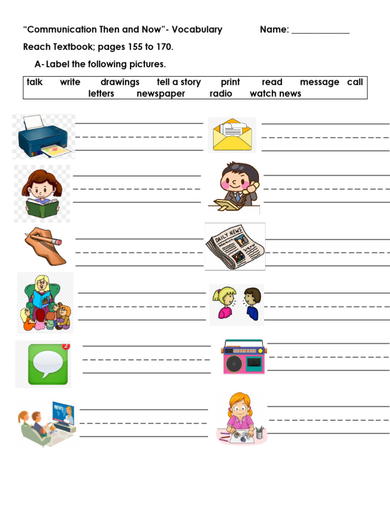 Communication Evolution Worksheet | PDF