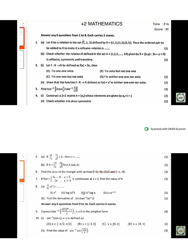 First Term Maths Model QP | PDF