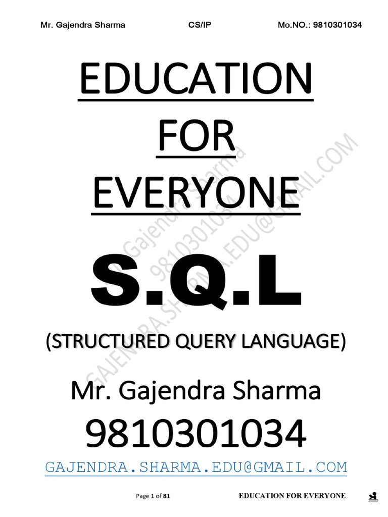 8 DBMS MySql - Page-0001 | PDF