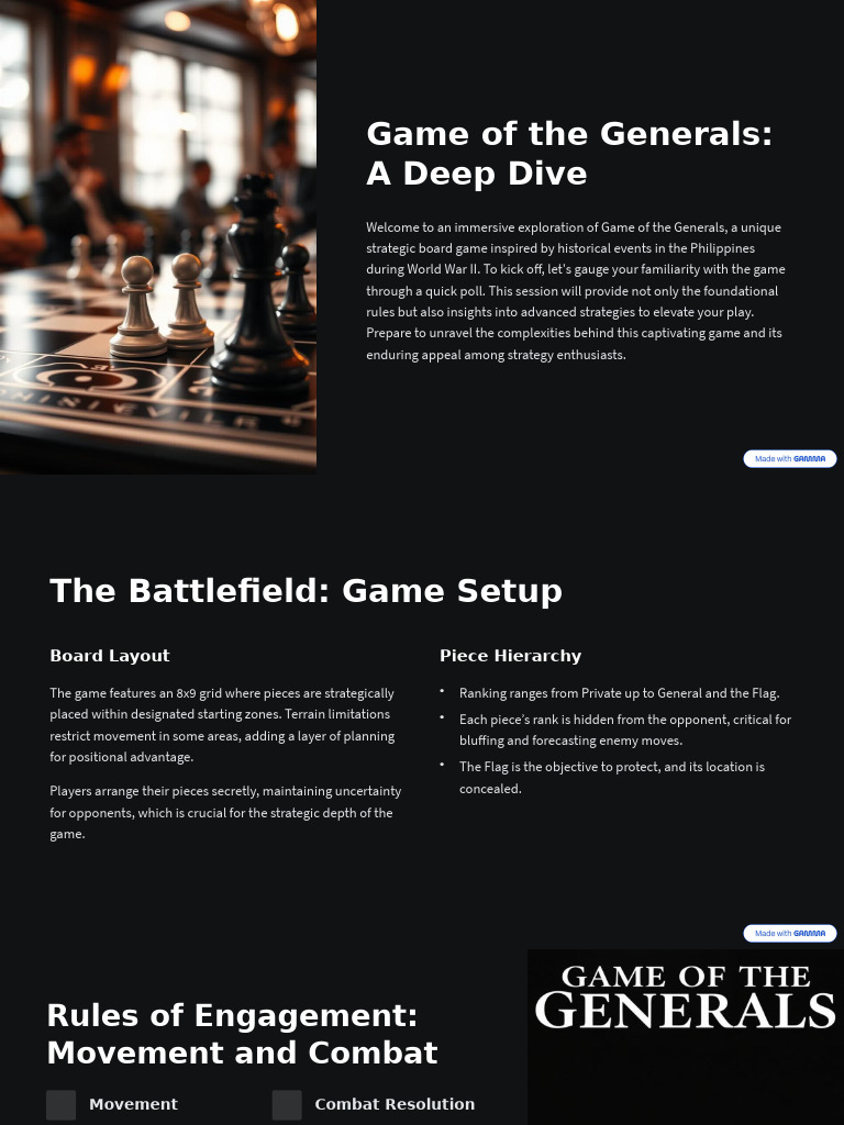 Game of The Generals A Deep Dive | PDF | Conflicts | Military