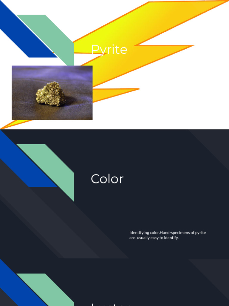 Pyrite: Hardness, Streak, and Luster | PDF