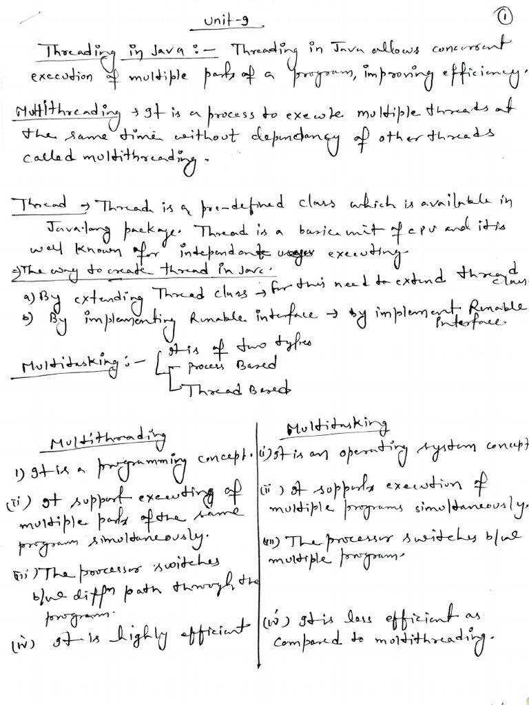 Unit 7 - Threading | PDF