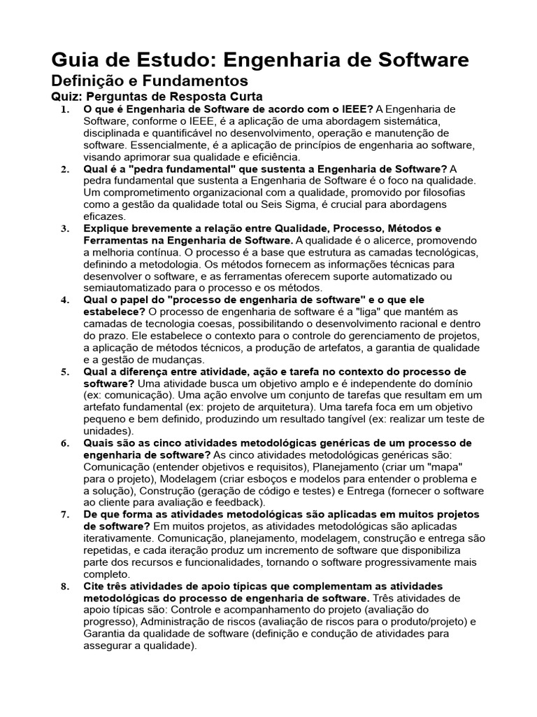 Guia Completo de Engenharia de Software | PDF | Engenharia de Software ...