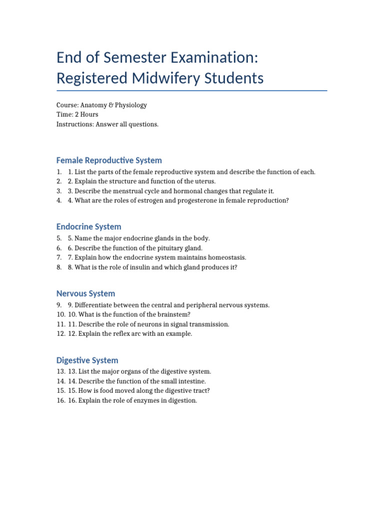 RM End of Semester Exam Multi Topic | PDF