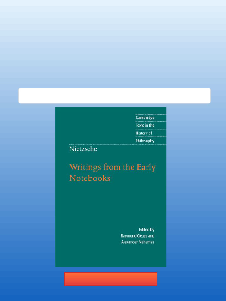 Writings From The Early Notebooks 1st Edition Friedrich Nietzsche ...