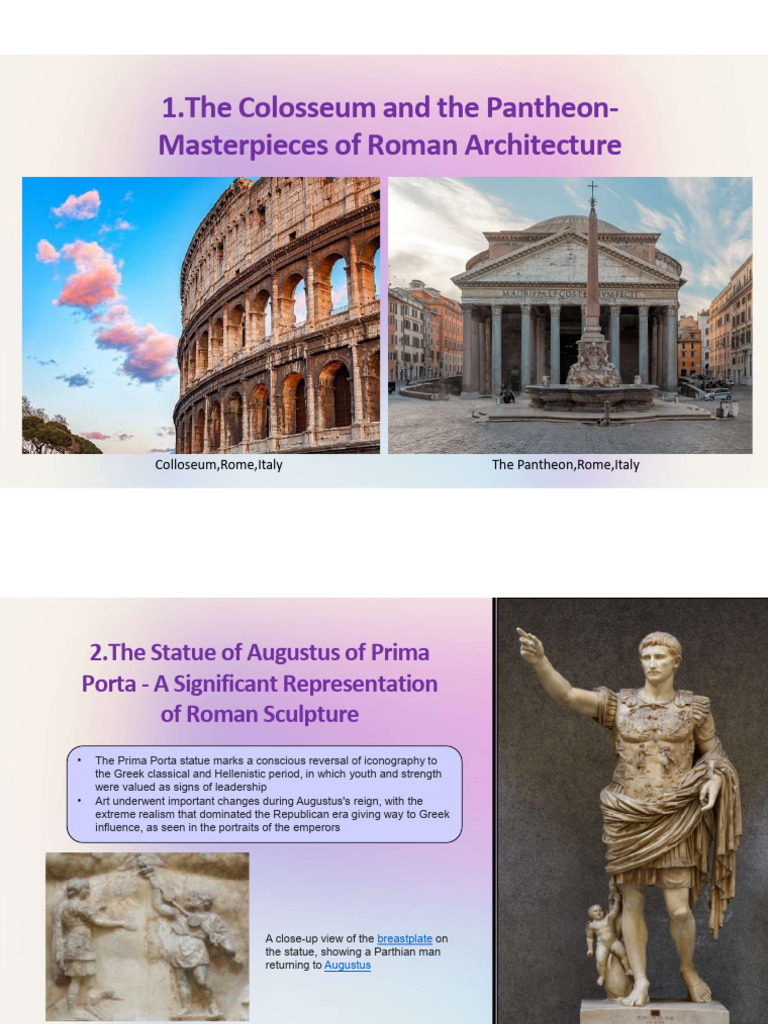 Roman Art and Architecture Insights | PDF