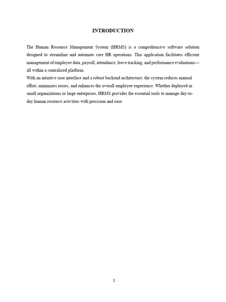 HRMS Software Requirements Overview | PDF | Computer Science | Software