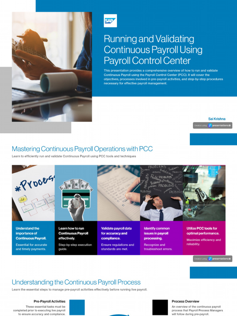 Running and Validating Continuous Payroll With PCC | PDF