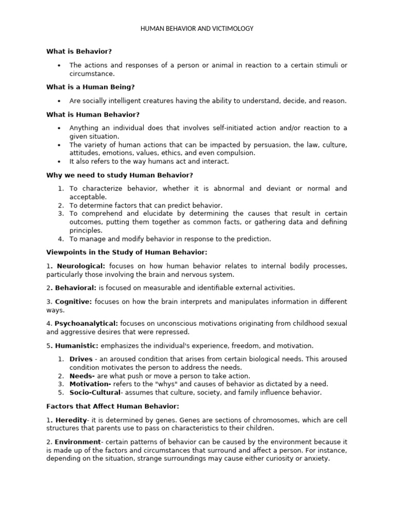 Understanding Human Behavior Dynamics | PDF | Reinforcement | Mental ...