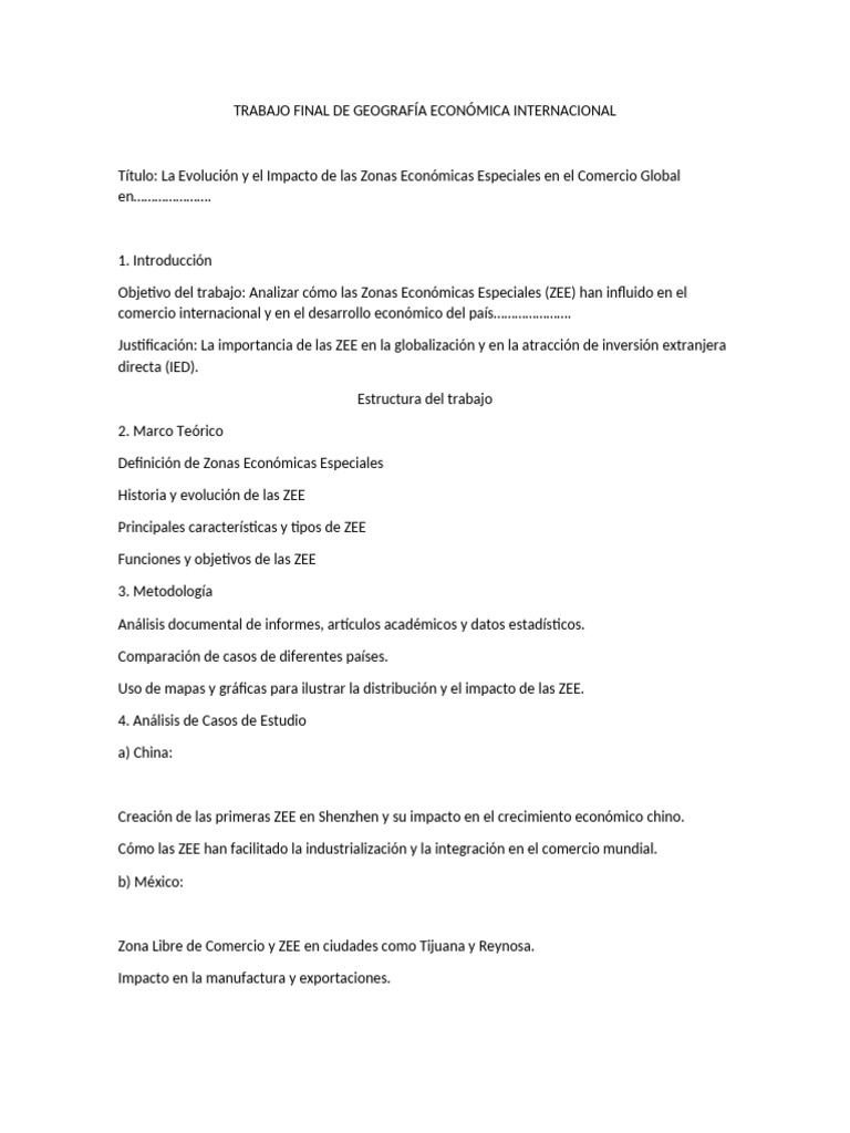 Impacto de las Zonas Económicas Especiales | PDF