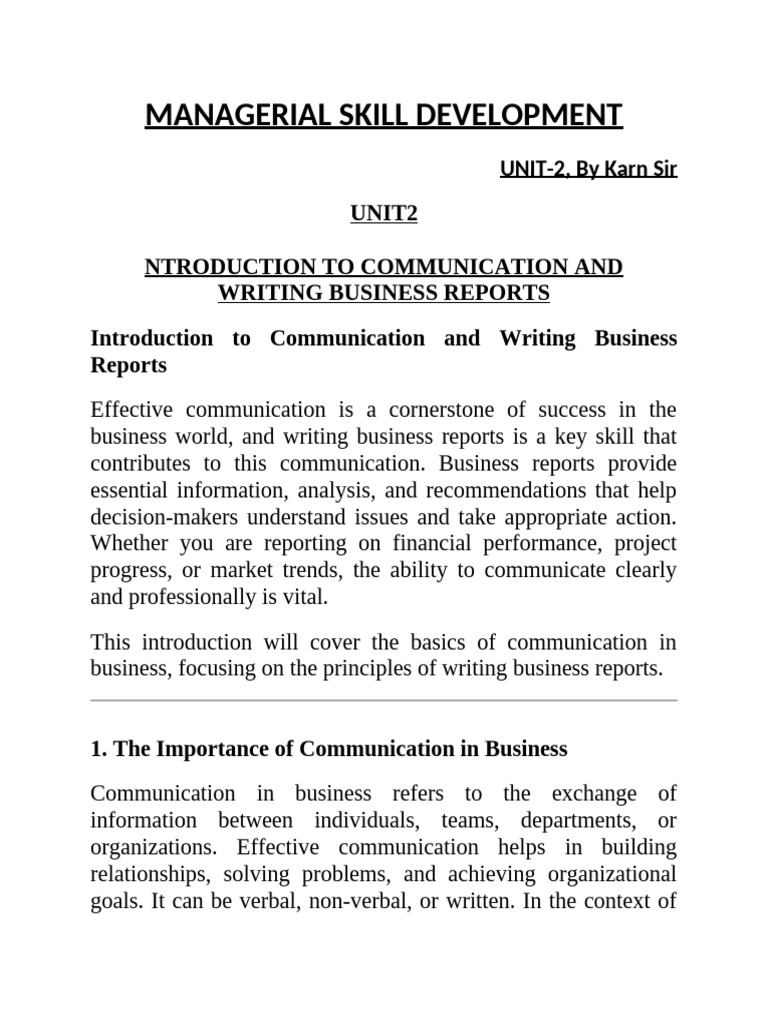 Mba Unit2 Managerial Skill Development | PDF | Memorandum | Résumé