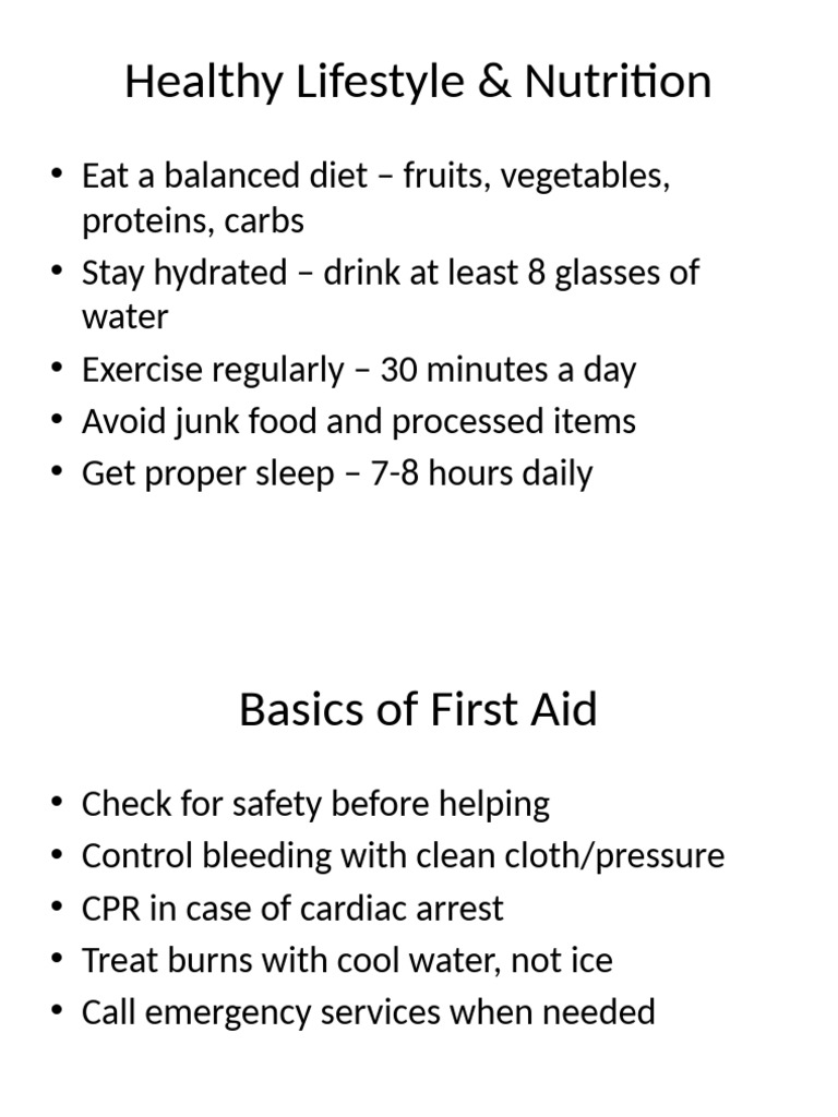 Guide to Healthy Living and Wellness | PDF