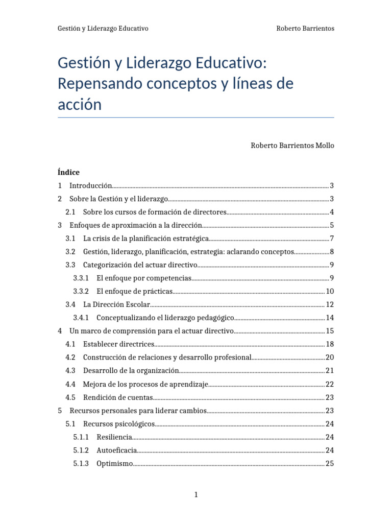 Liderazgo y Gestión Educativa Efectiva | PDF | Liderazgo | Planificación