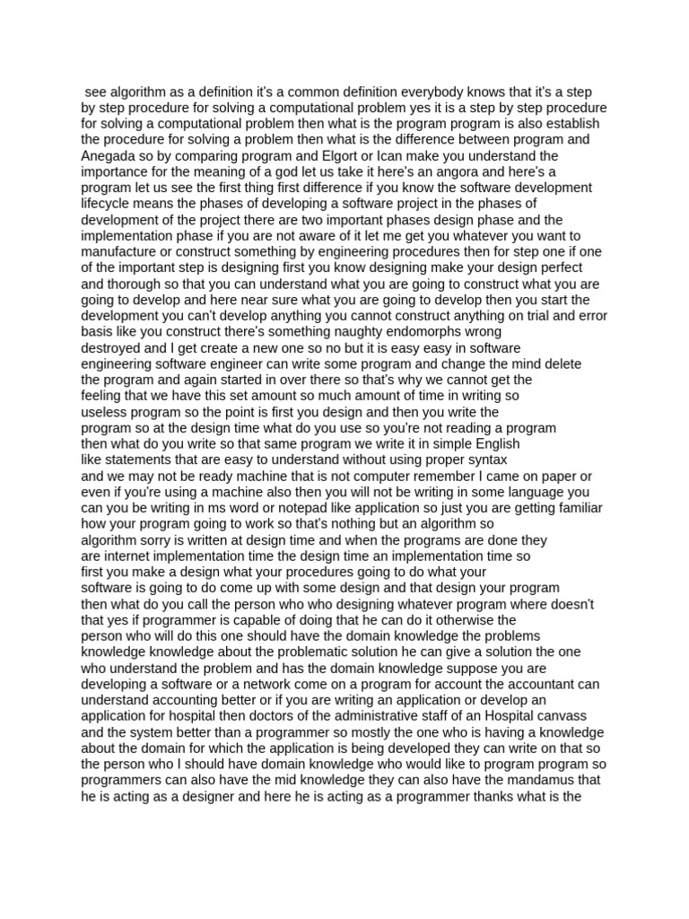 Understanding Algorithms vs Programs | PDF | Time Complexity | Matrix ...