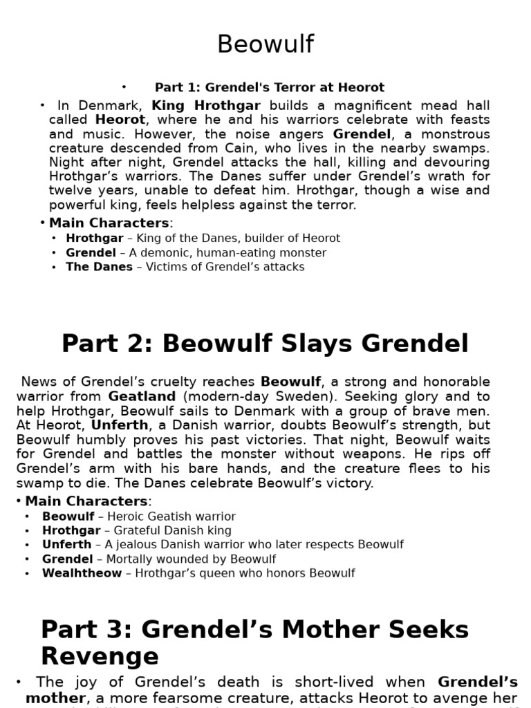Aeschere's Death in Beowulf's Saga | PDF | Beowulf | English Heroic Legends