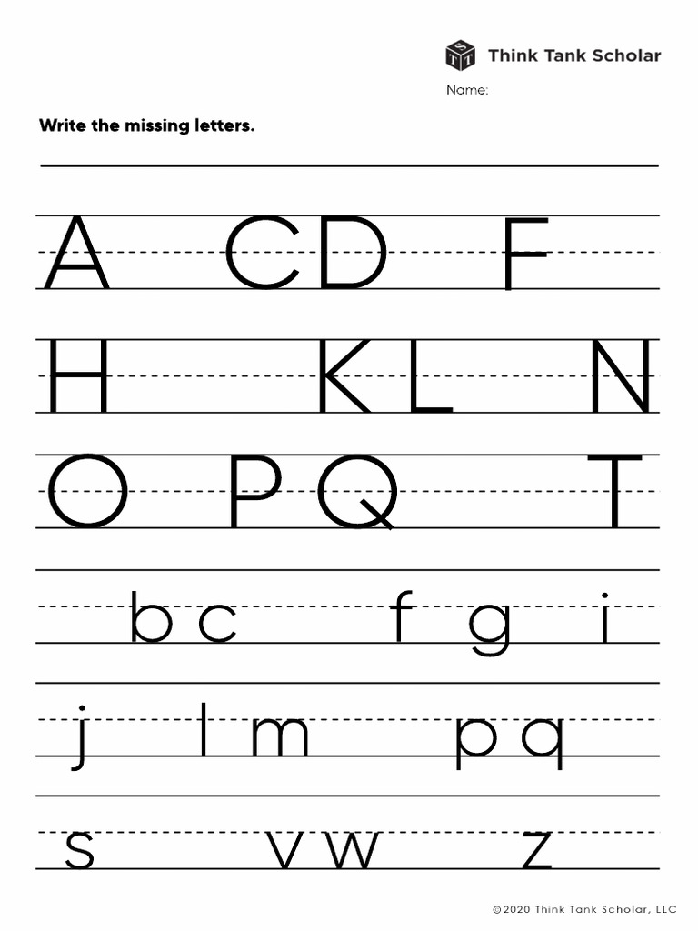 Free Preschool Letter Worksheet Abcs Alphabet | PDF