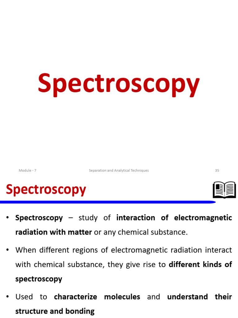Spectroscopy: Techniques and Applications | PDF | Spectroscopy ...