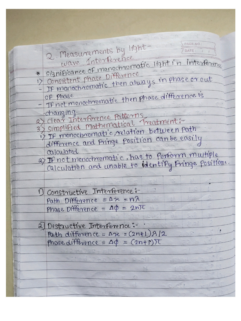 2.measurement by Light - Wave Interference | PDF