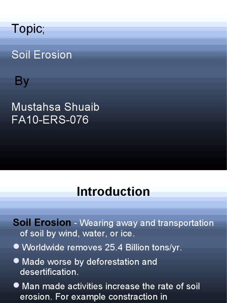 Soil Erosion | PDF