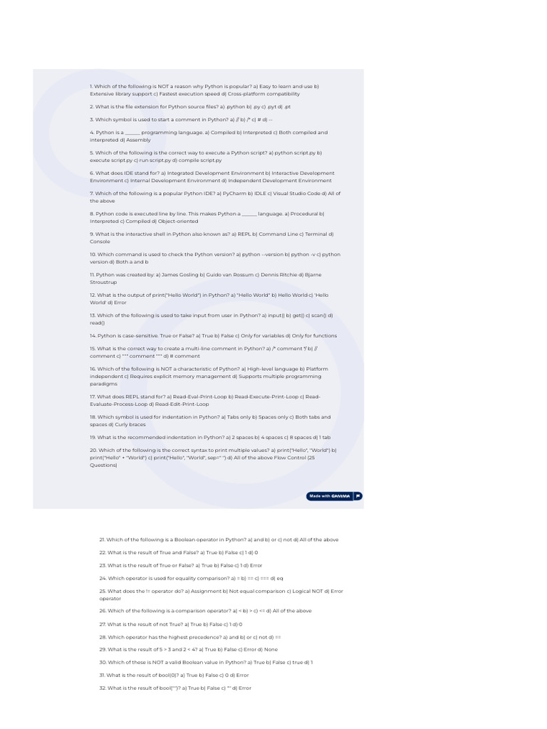 Python Boolean Operators and Basics | PDF | Parameter (Computer ...