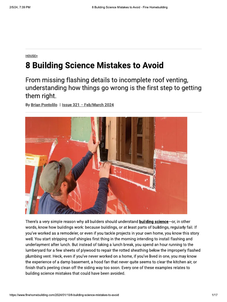 8 Building Science Mistakes To Avoid - Fine Homebuilding | PDF | Chess