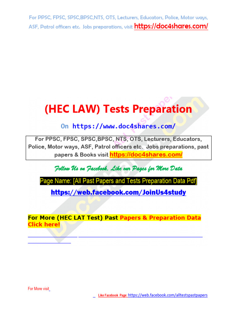 LAT Past Paper Held On 3rd October 2021 | PDF | Inspector | National ...