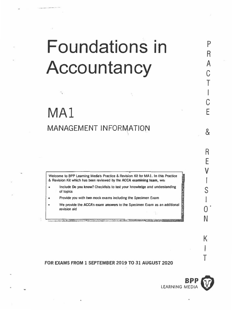 BPP MA1 Practice & Revision Kit | PDF