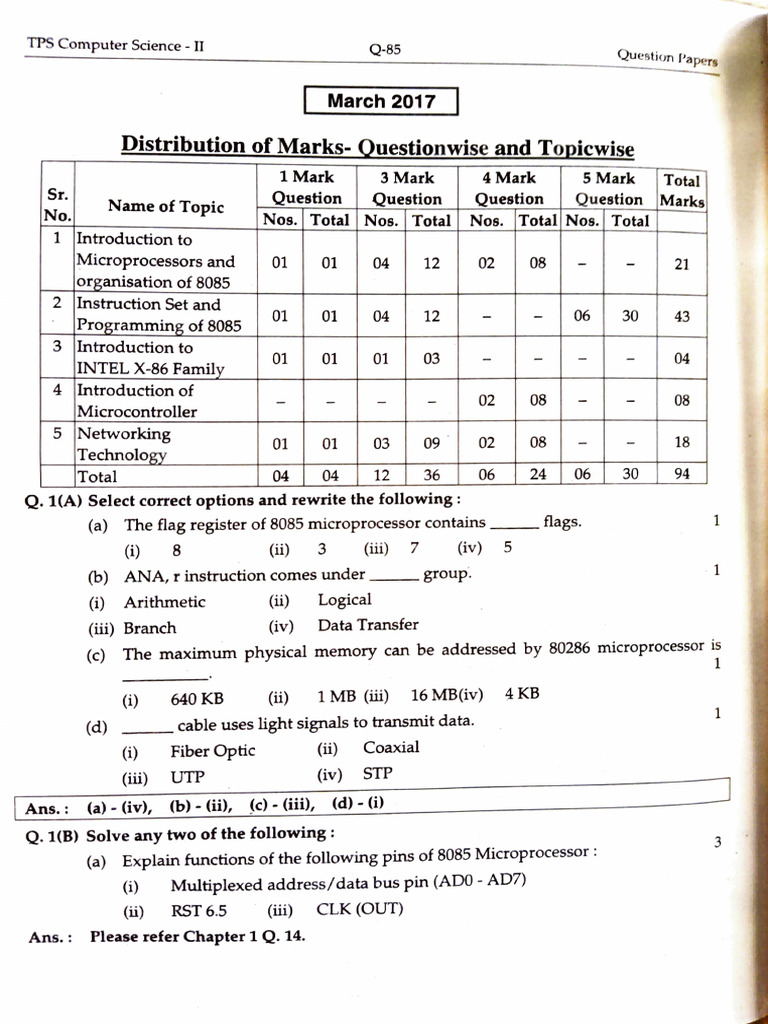 TPS Computer Science II Question Papers | PDF | Assembly Language ...