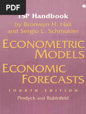 Econometric Models and Economic Forecasts Fourth Edition (Pindyck
