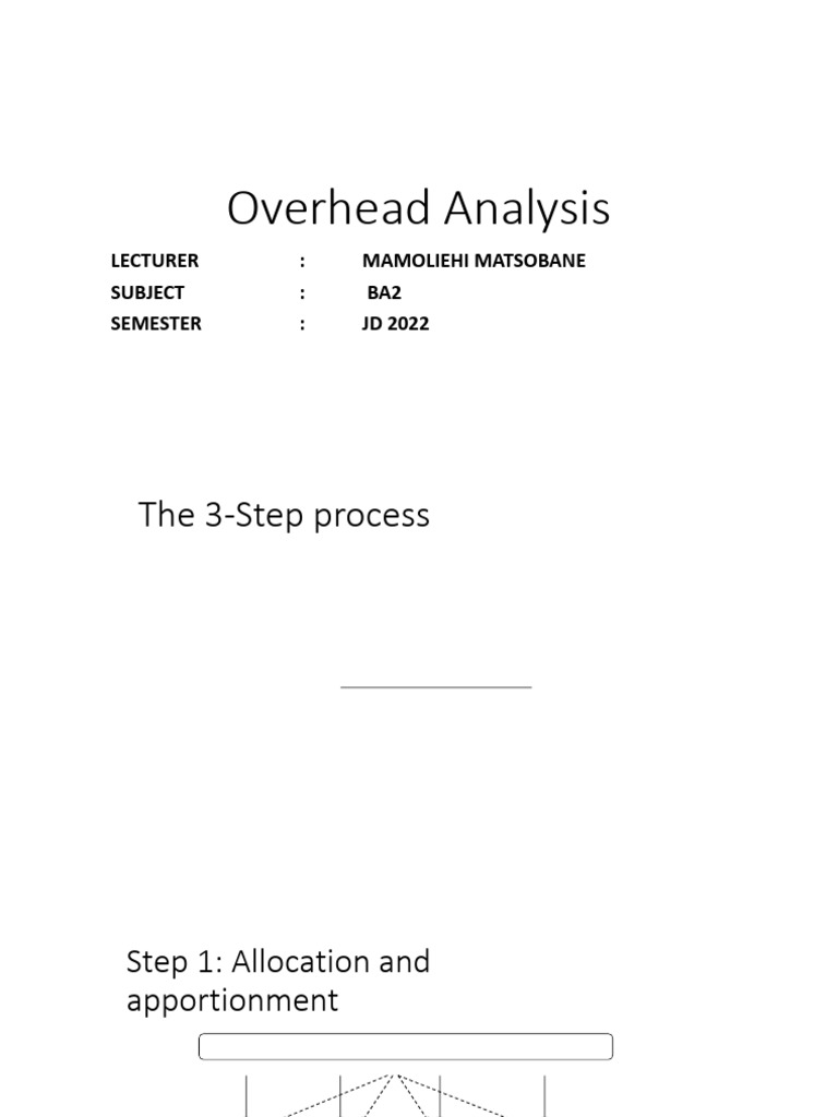 Overhead Cost Analysis Process | PDF | Economies | Business Economics