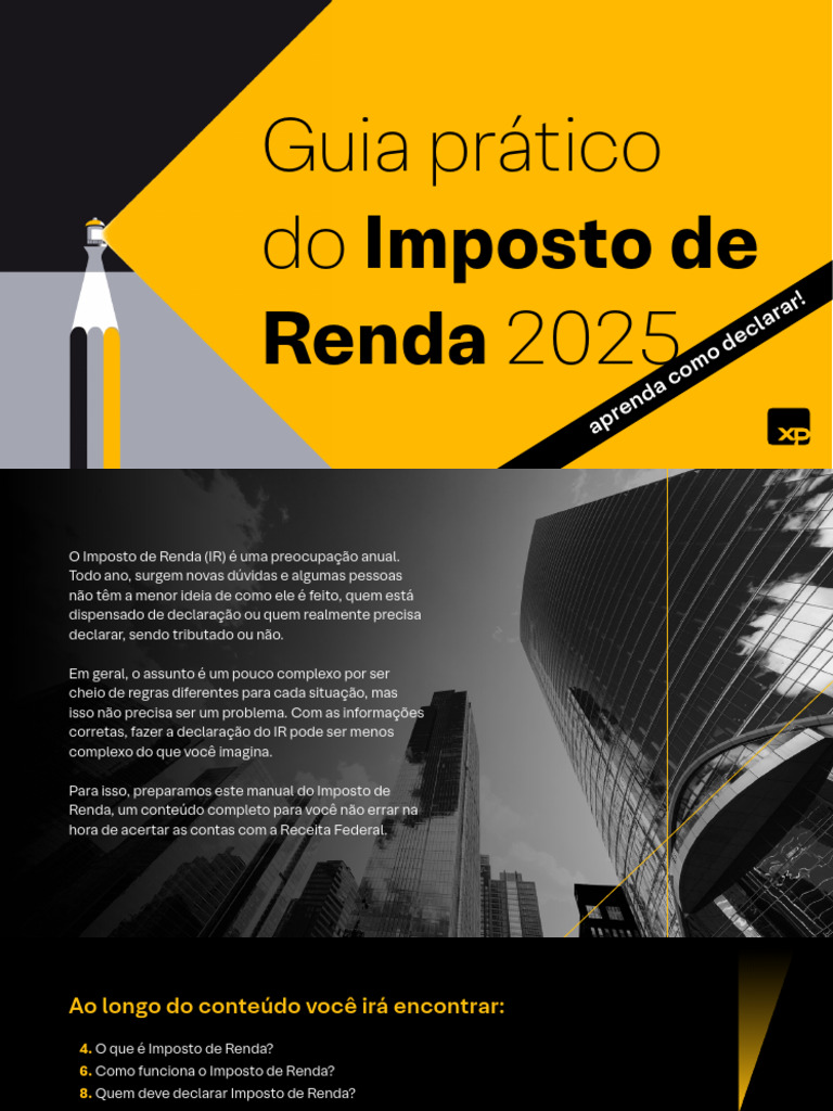Guia Completo para Declaração IR 2025 | PDF | Impostos | Imposto de Renda