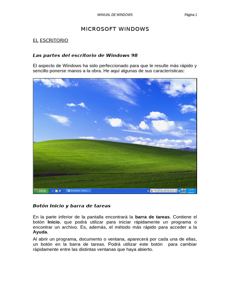 Guía Completa de Windows 98 | PDF | Ventana (informática) | Archivo de ...