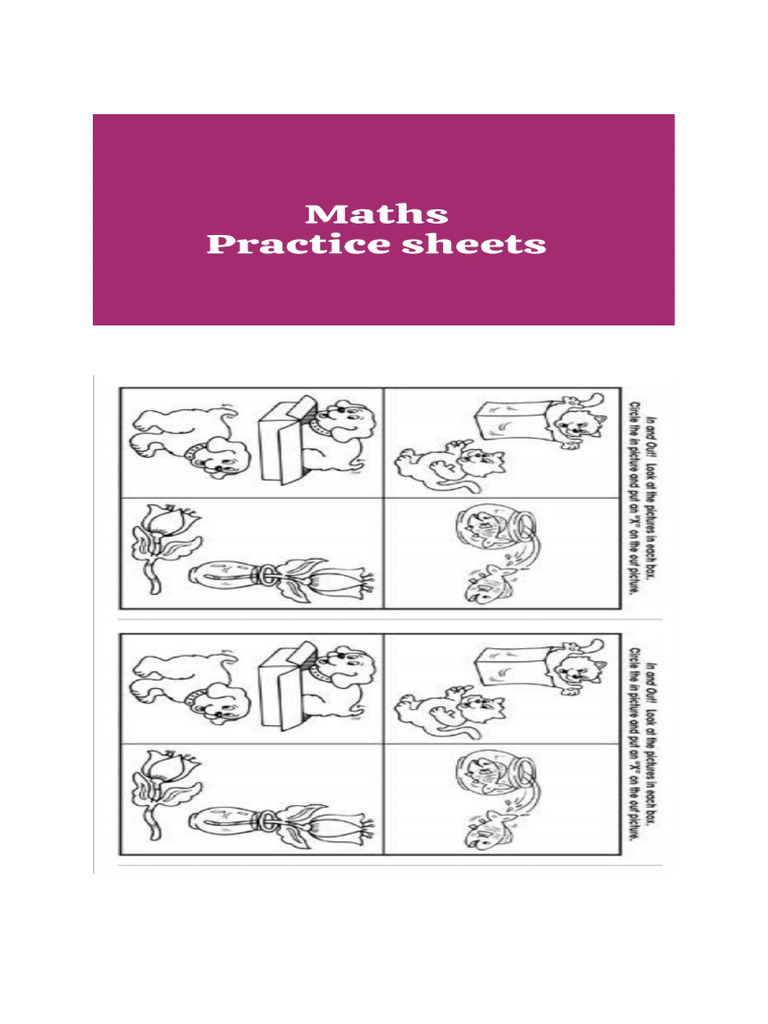 Maths 1st Term Practice Sheets | PDF