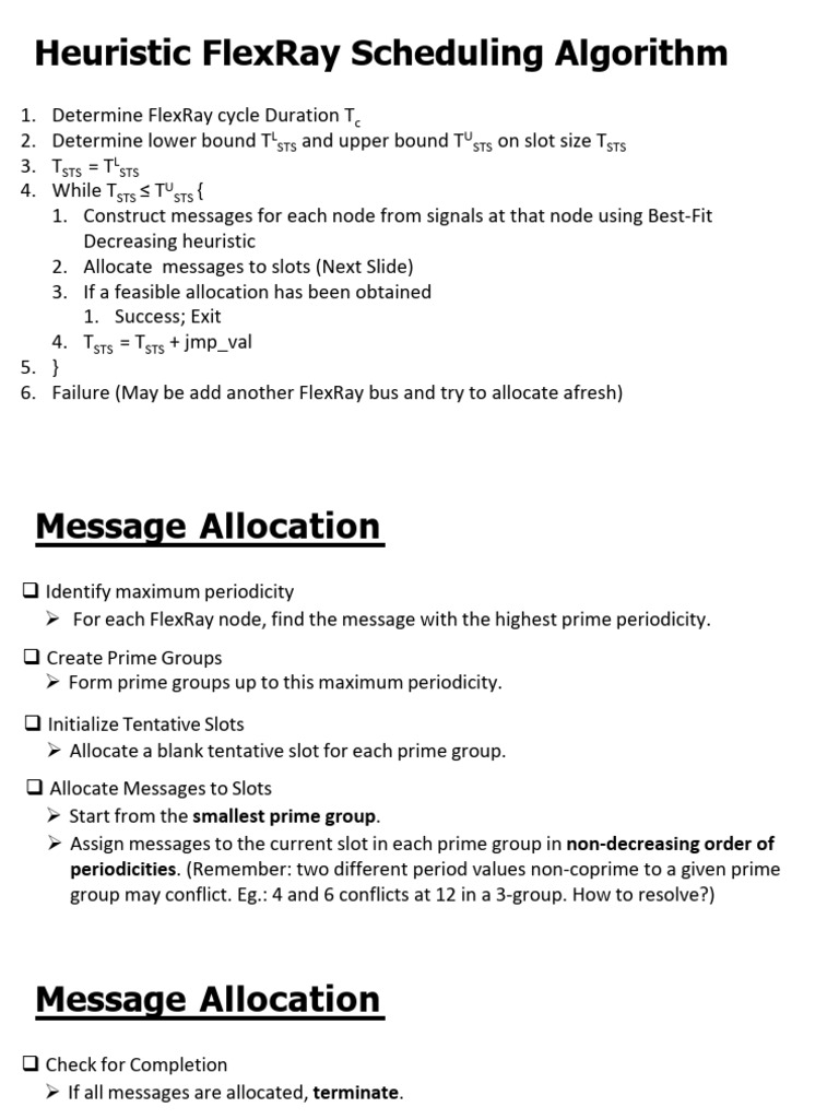 Flexray Message Allocation | PDF