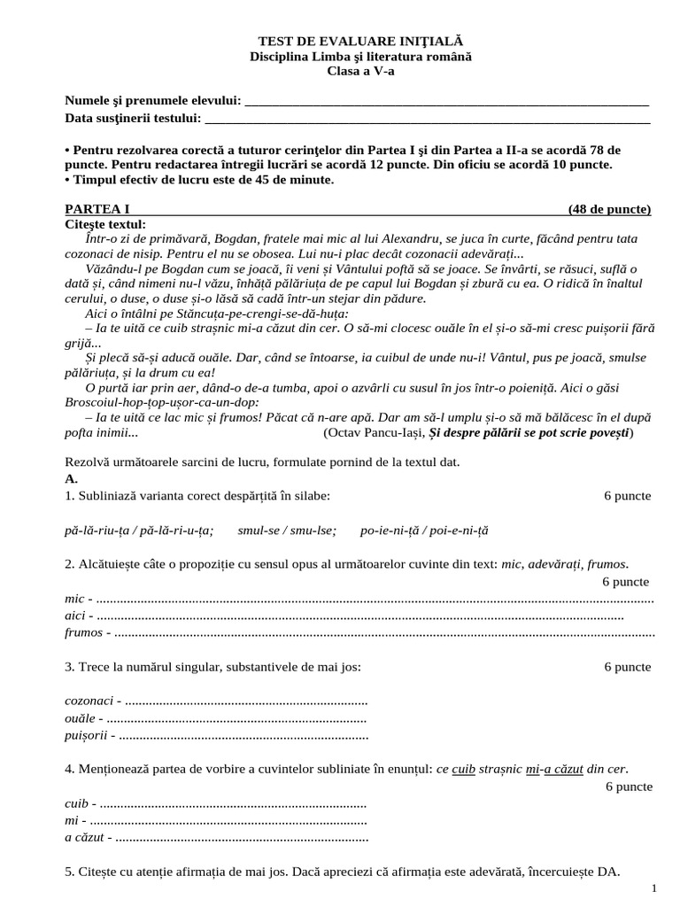 Test Initial Cl. 5 | PDF