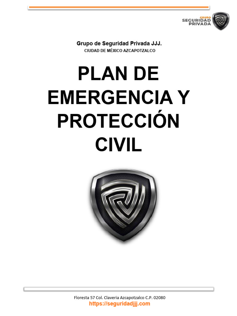 Plan de Emergencia y Protección Civil JJJ | PDF | Defensa Civil | Valores
