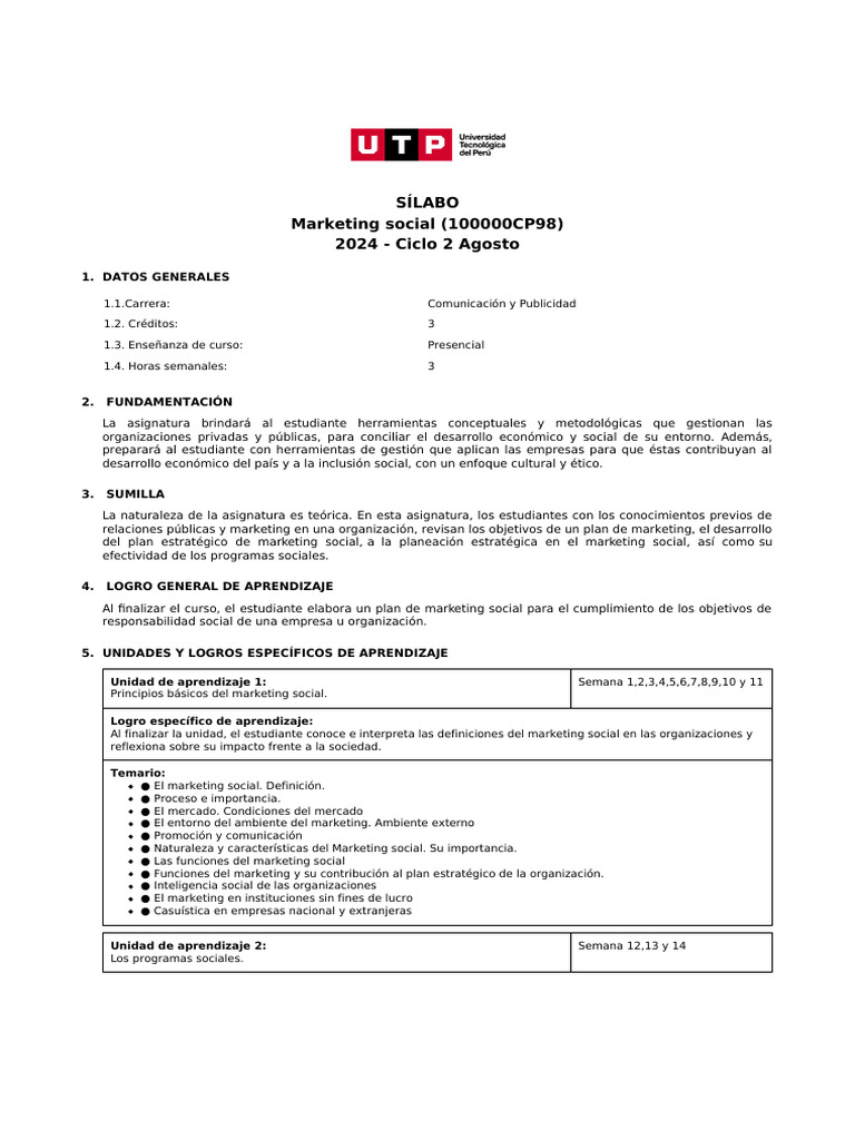 Curso de Marketing Social 2024 | PDF | Marketing | Aprendizaje