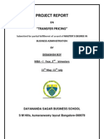 Project Report: "Transfer Pricing"