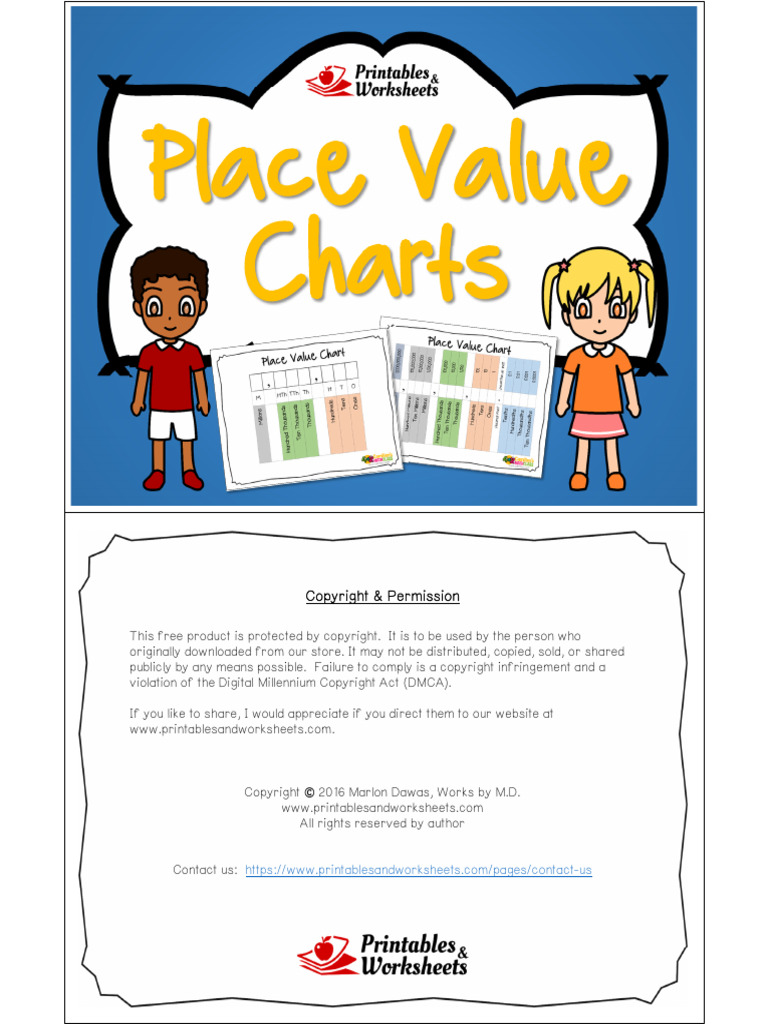 Place Value Chart and Copyright Info | PDF | Copyright | Copyright Law