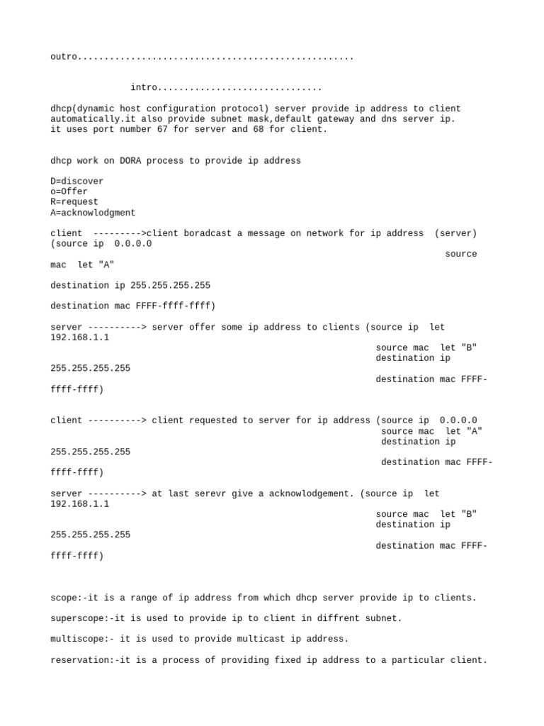 Understanding DHCP Server Configuration | PDF | Ip Address | Wide Area ...