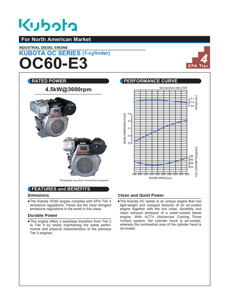 Kubota OC60 Diesel Engine Overview | PDF | Engines | Diesel Engine