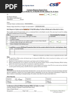 IndusInd Bank Customer Request Form | PDF
