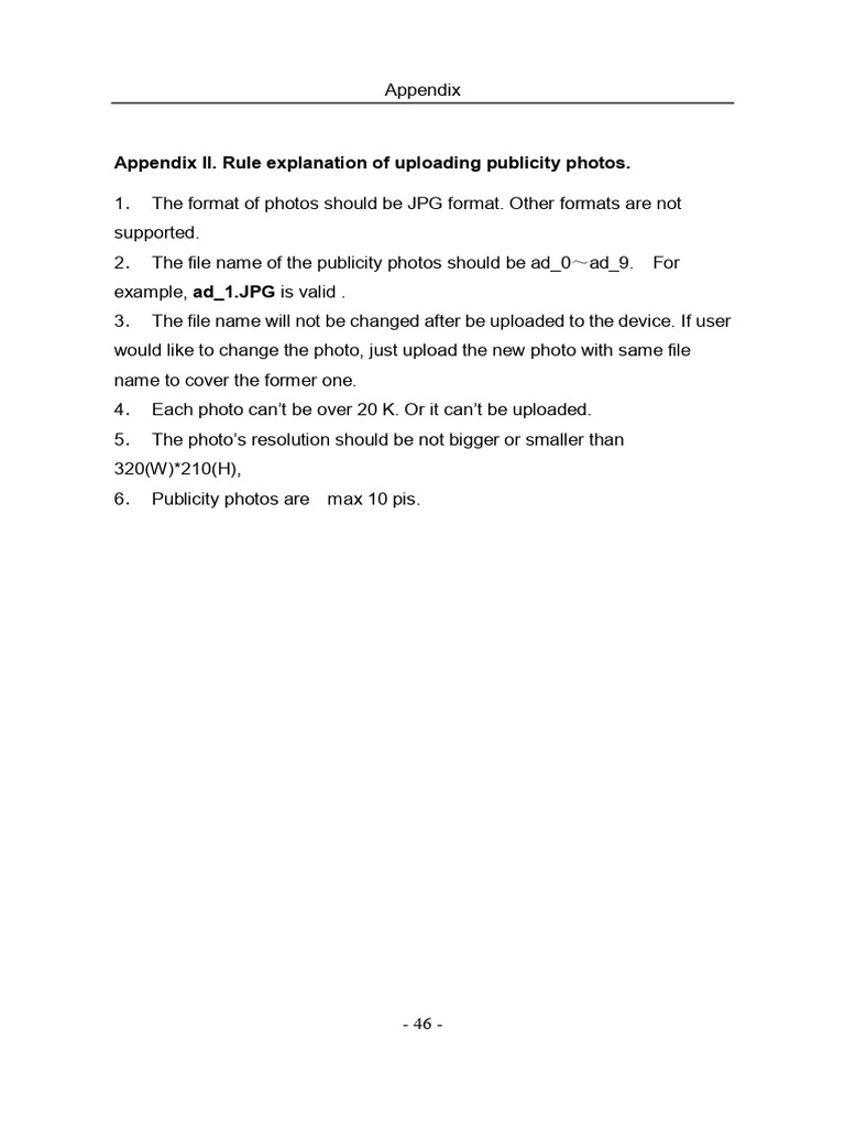 Publicity Photo Upload Guidelines | PDF
