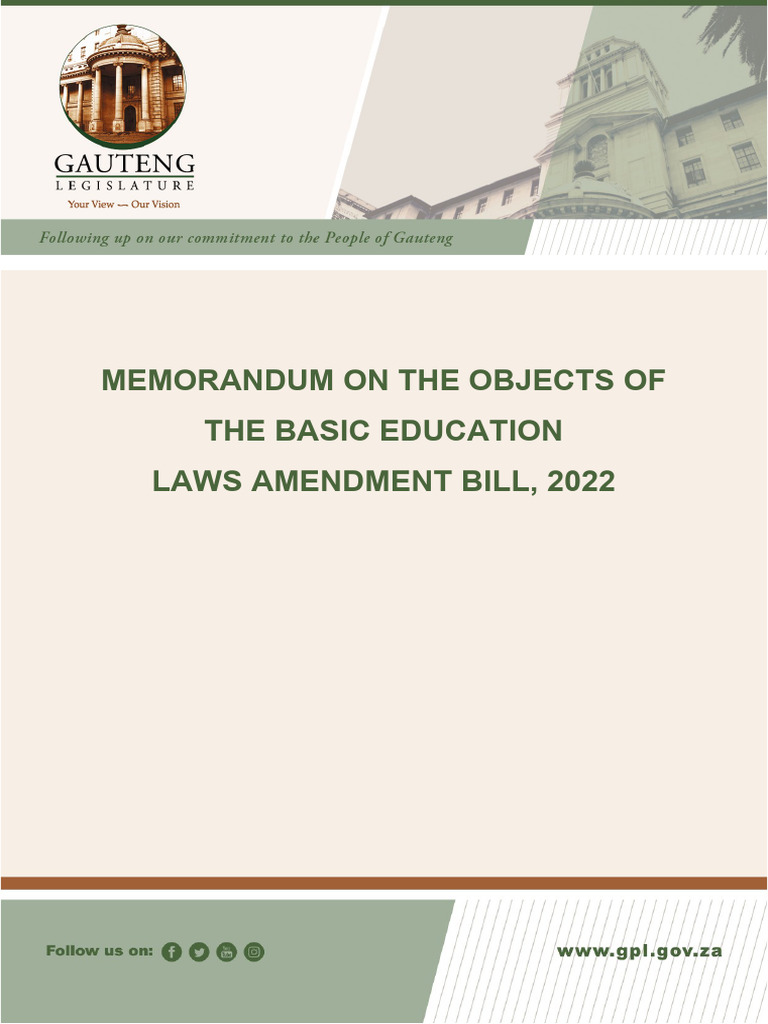 Memorandum On The Objects of The Bella Bill | PDF | Audit | Bill (Law)