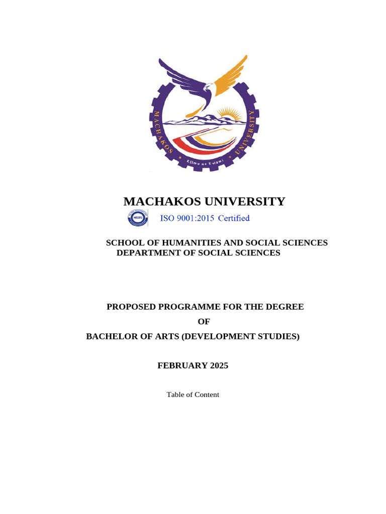Bachelor of Arts in Development Studies | PDF | University And College ...
